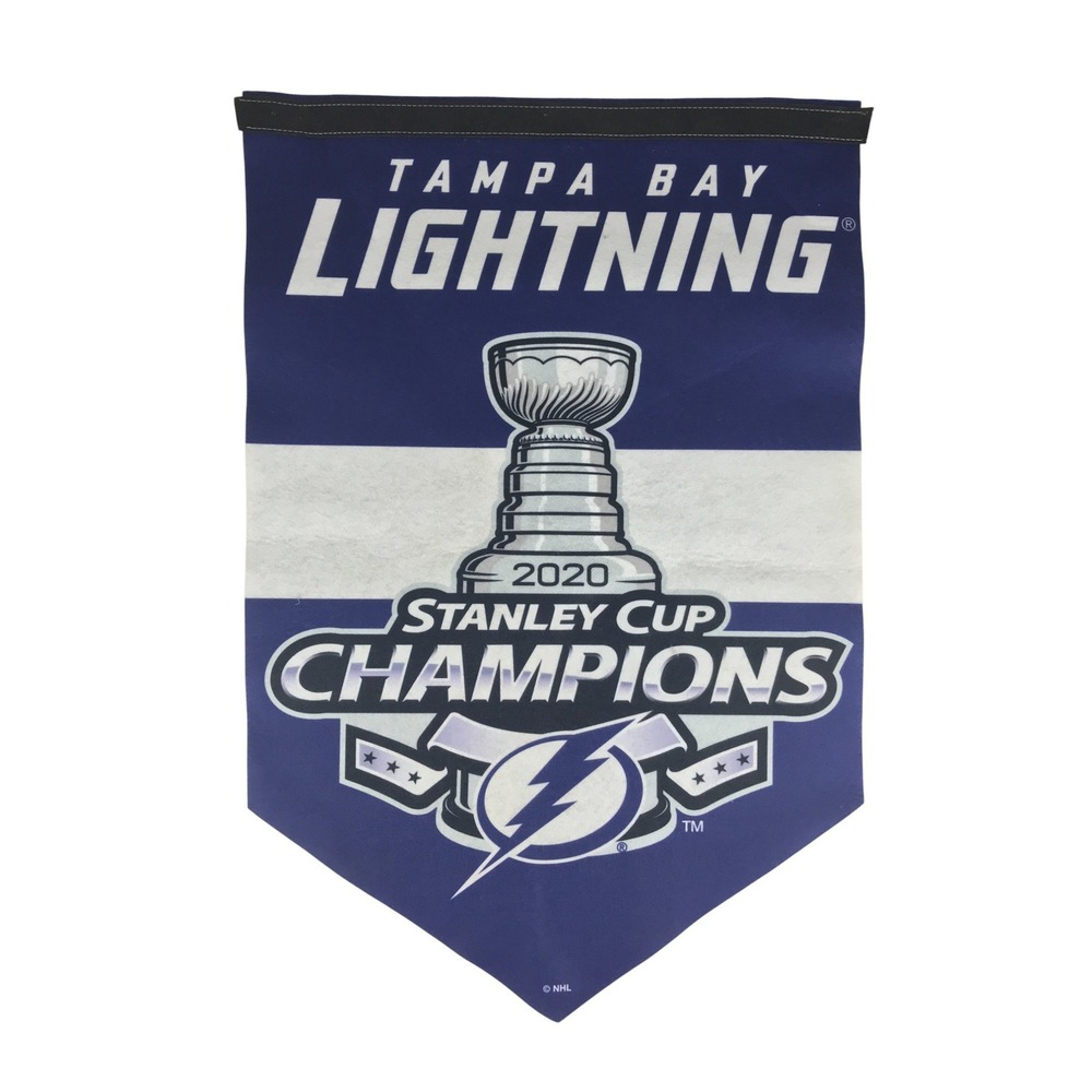 Tampa Bay Lightning 2020 Stanley Cup Champions Pennant Flag Banner NHL Hockey